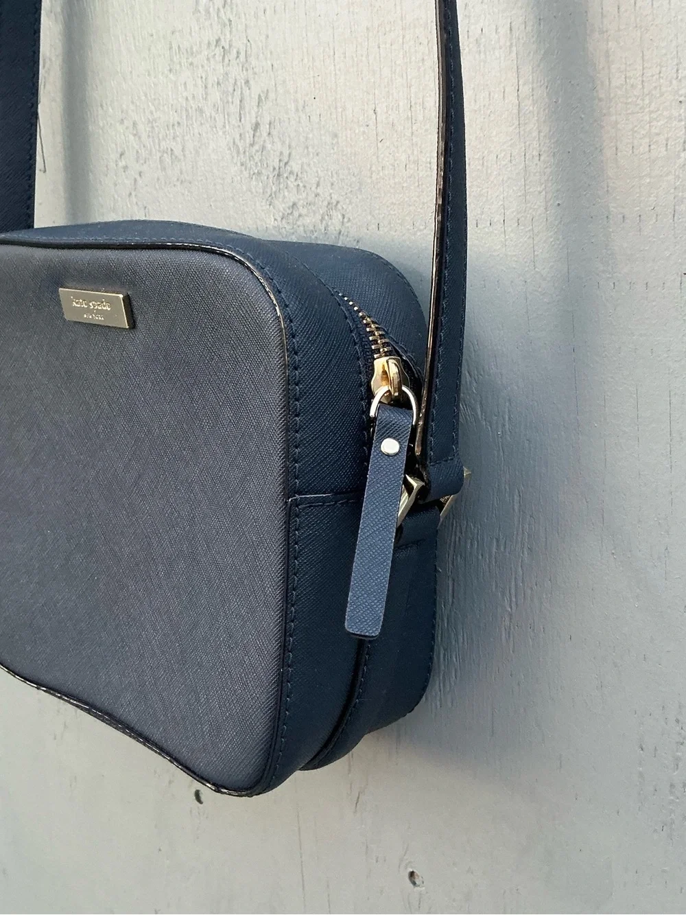 kate spade Harper Navy Crossbody Leather Travel Vacation Shopping ComfortableBag